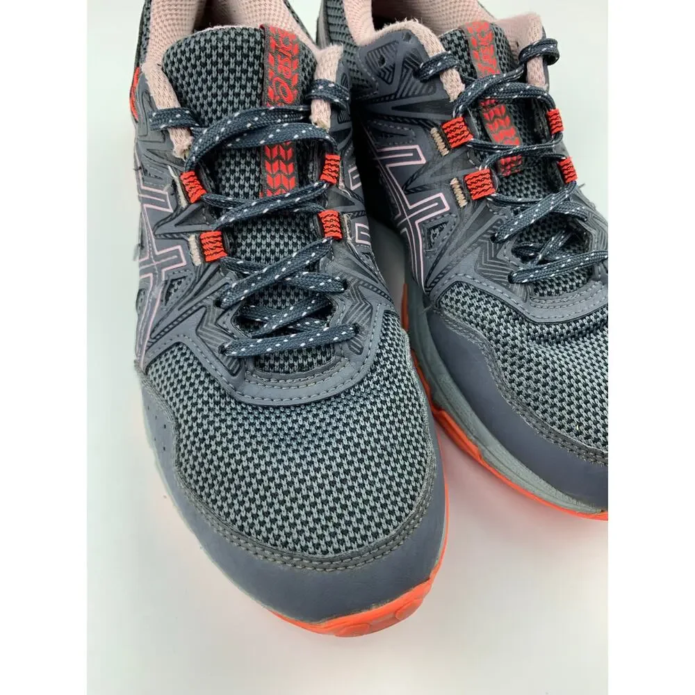 Asics Gel-Venture 8 Trail Running Shoes Grey Ginger Peach Sneakers Women's 8